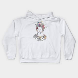 Floral Girl Kids Hoodie